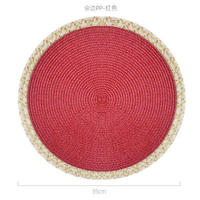 Phnom Penh tejido almohadilla de comedor americana almohadilla de comedor occidental almohadilla de decoración doméstica almohadilla de decoración modelo de habitación de lujo ligero platos PP almohadilla de platos