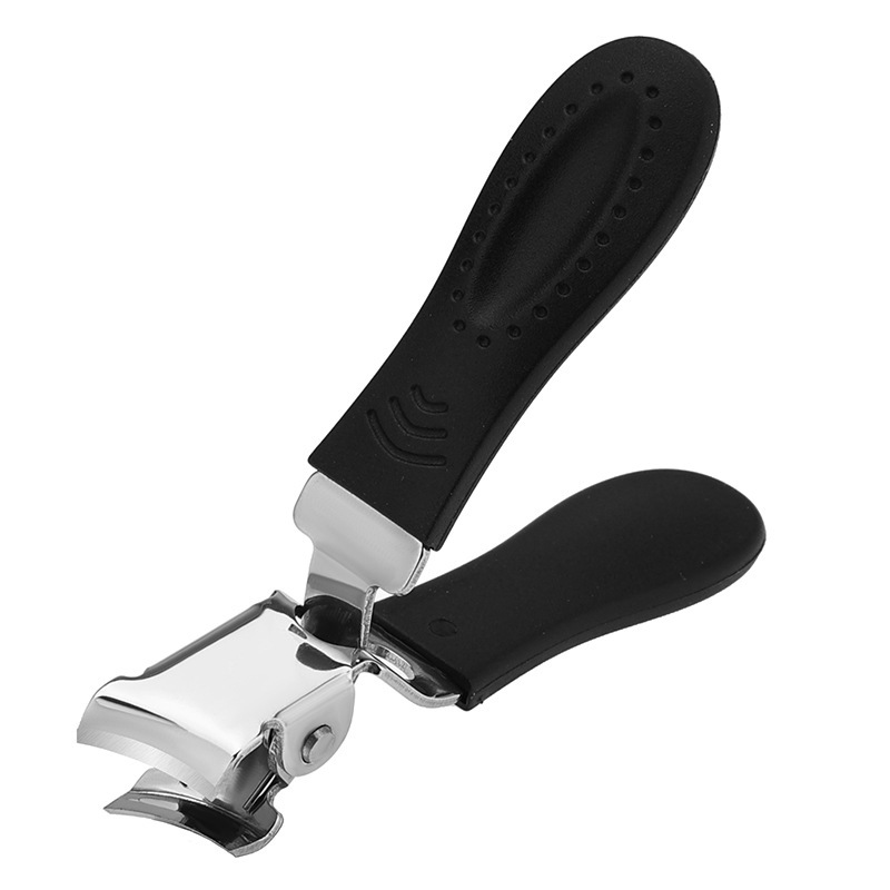 Long-handled oblique nail clipper (black)