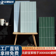 彩色哑光格子砖300x600网红厨房卫生间墙面砖浴室瓷砖北欧风新款