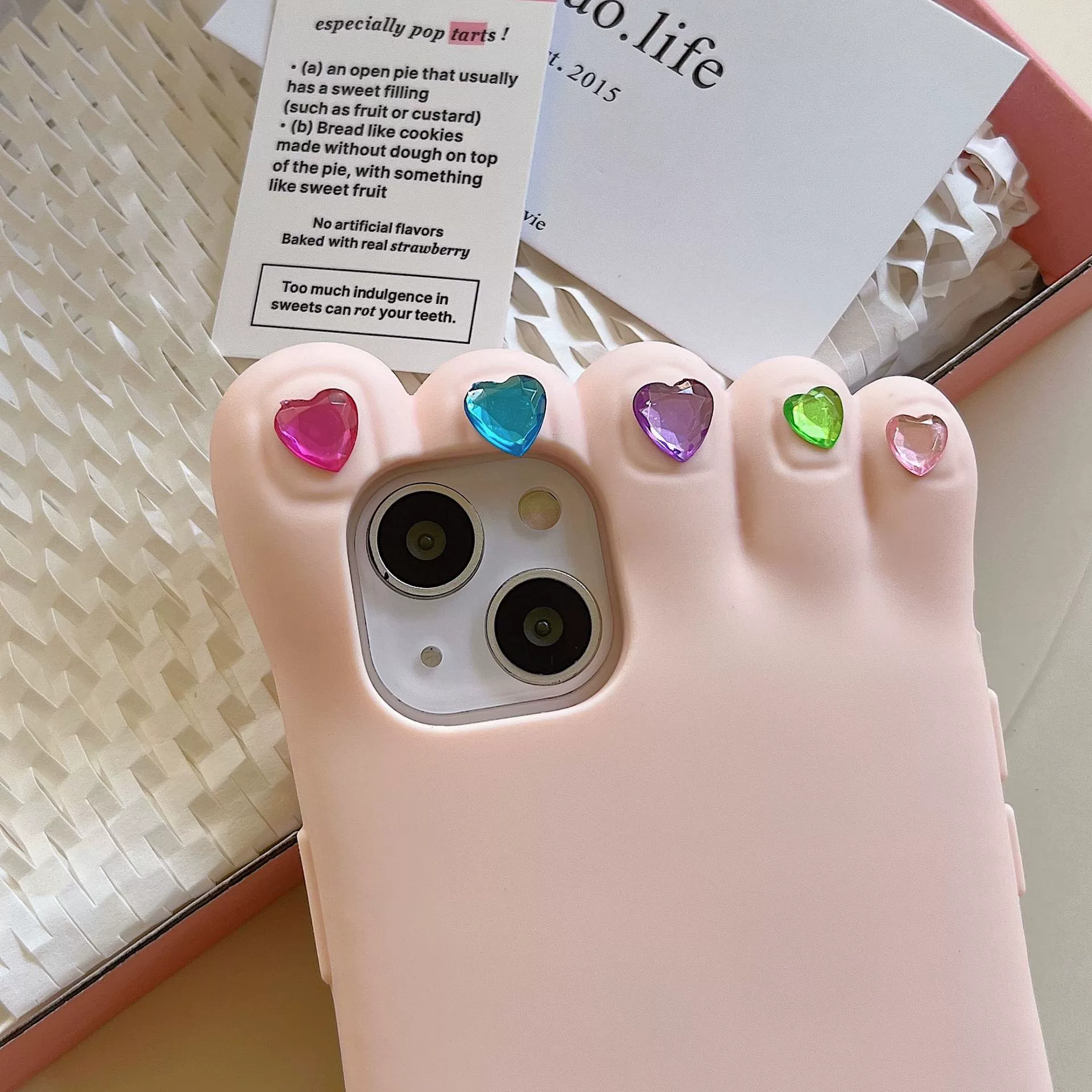 Чехол для телефона (Apple iPhone 11–15) силиконовый защитный чехол с дизайном ногтей на большом пальце, мягкая матовая поверхность