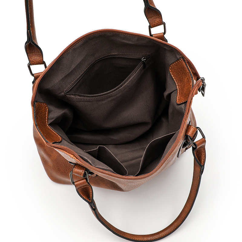 Vintage Women's Shoulder Bag Versatile Underarm Handbag Simple_voghion.com