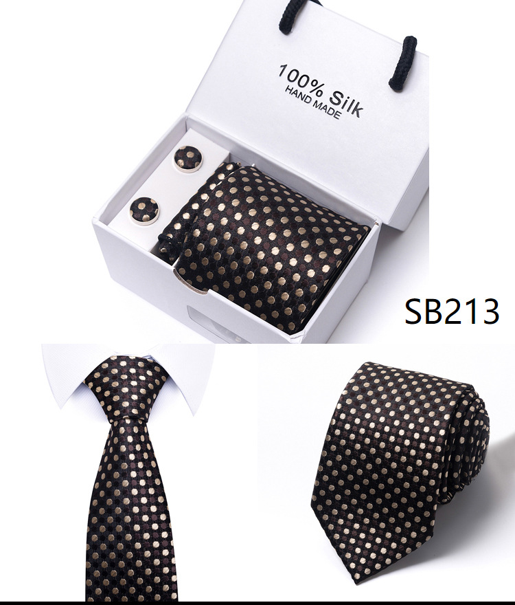 Flower Dot Multi Color Gift Box 5-piece Set Group Business Dress Wedding Tie_voghion.com