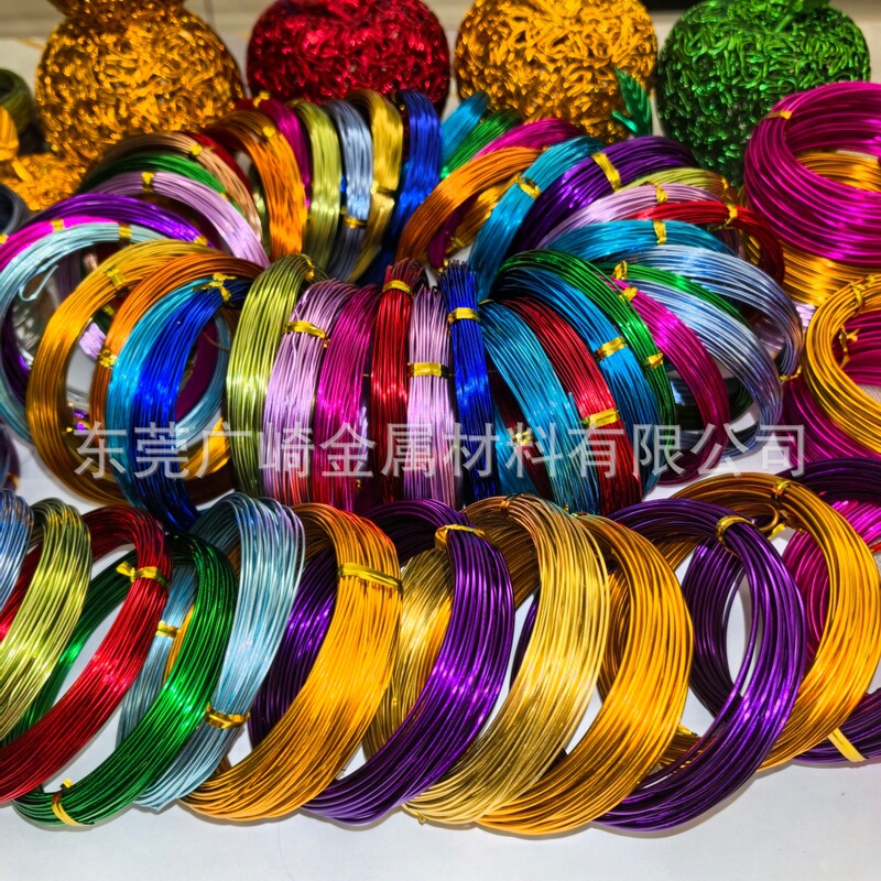 Colorful Aluminum Wire Factory Hand-Woven Bonsai Deep Gold Light Gold Money Tree Shaping 0.6Mm-6.0Mm