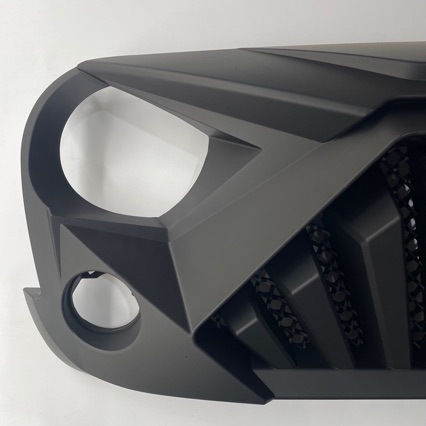Suitable for 07-17 Jk Wrangler Modified Off-Road Hood Grille Mask with Led Lights