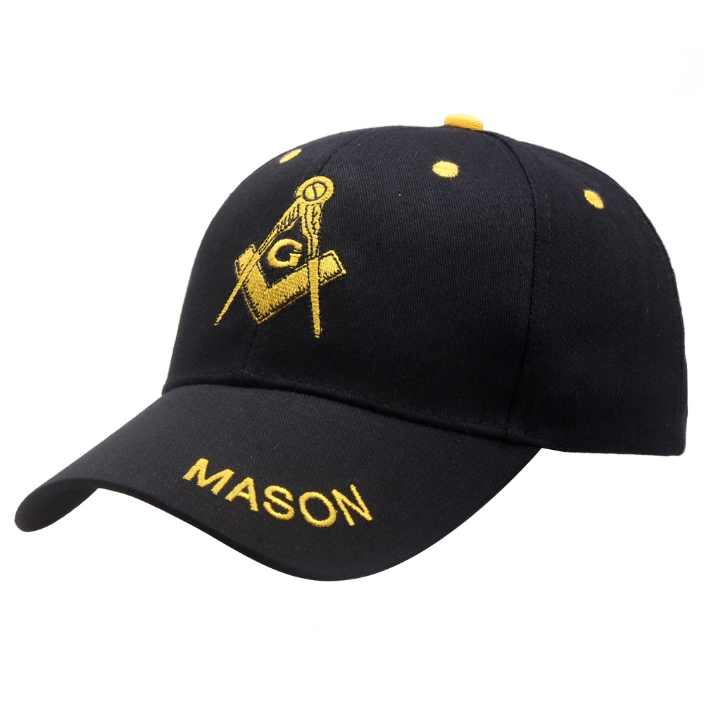 跨境供应 外贸 Mason 共济会帽子刺绣棒球帽户外休闲帽子纯棉