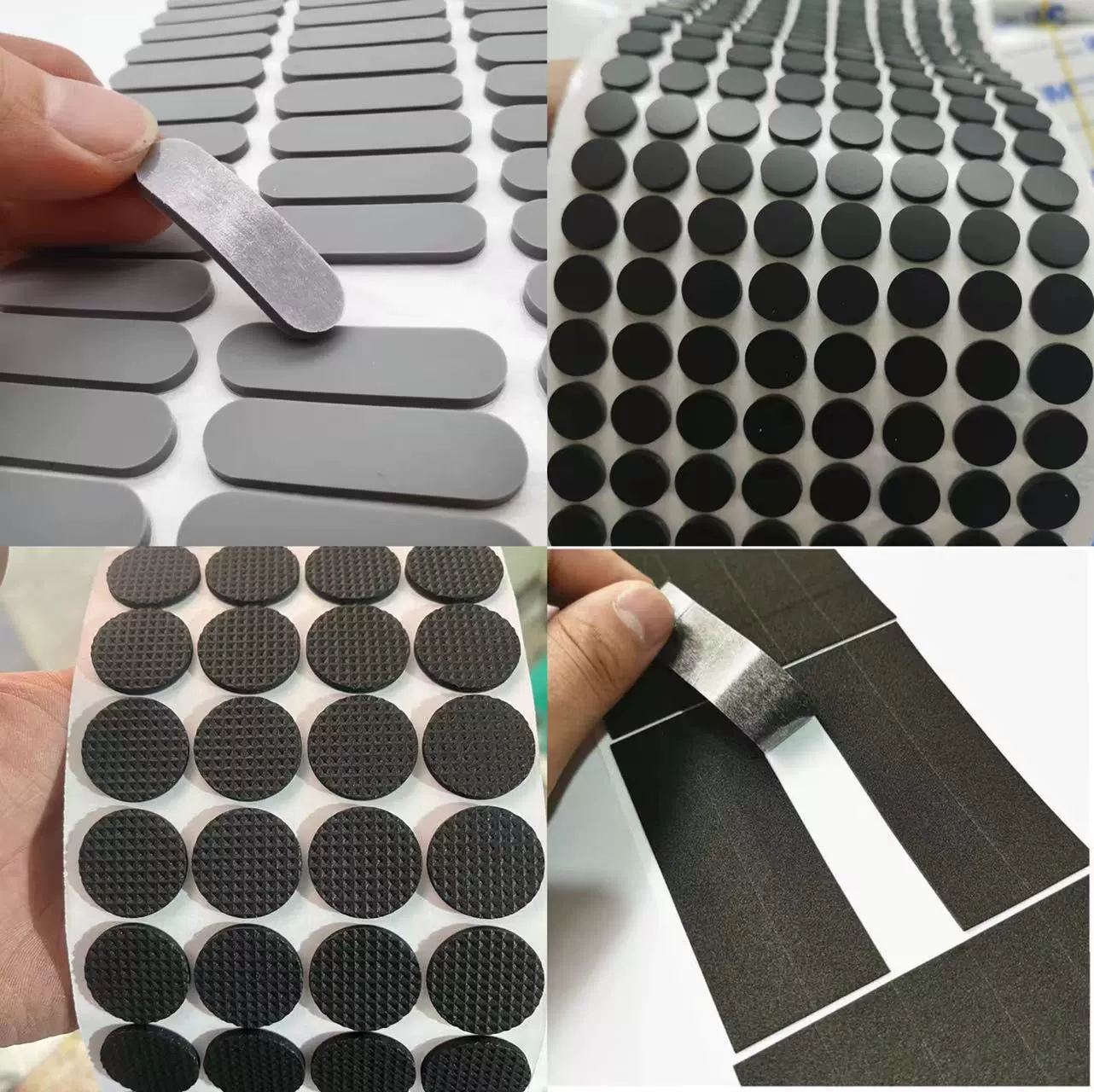 自粘EVA泡棉脚垫防滑减震带背胶eva垫片 防火EVA硅胶脚垫硅胶垫片