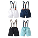 Брендовые подтяжки для мальчиков, детские шорты, летнее платье, штаны, детский классический костюм