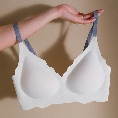 Wire-free, seamless, comfortable gel strip soft support bra for small breasts, no cup slipping, wire-free bra for women