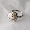 Design ring from pearl, silver 925 sample, Spain