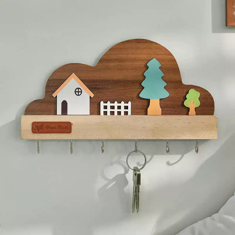 Креативная настенная подвеска для ключей для хранения без пробивания