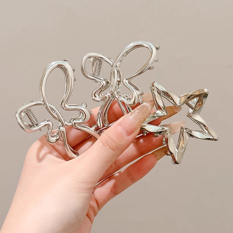 Viento frío correa de arco clip de agarre para mujeres 2025 nuevo estilo de alta calidad clip de tiburón tocado temperamento clip de pelo