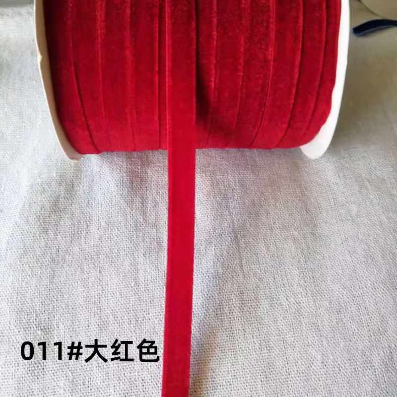 Nylon no elástico cinta de terciopelo de color cinta de terciopelo flocado cinta de tela cinta de lana arco ropa de bricolaje