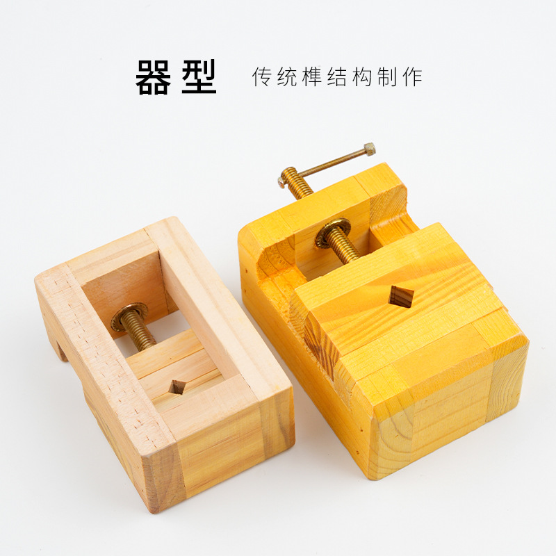 Manufacturer wholesale training class students wooden stamp bed large medium small calligraphy painting seal carving stamp fixing fixture