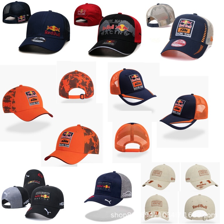 F1 Red Bull Racing Red Bull Verstappen 2024 Season Racing Baseball Cap Curved Eaves Sun Hat