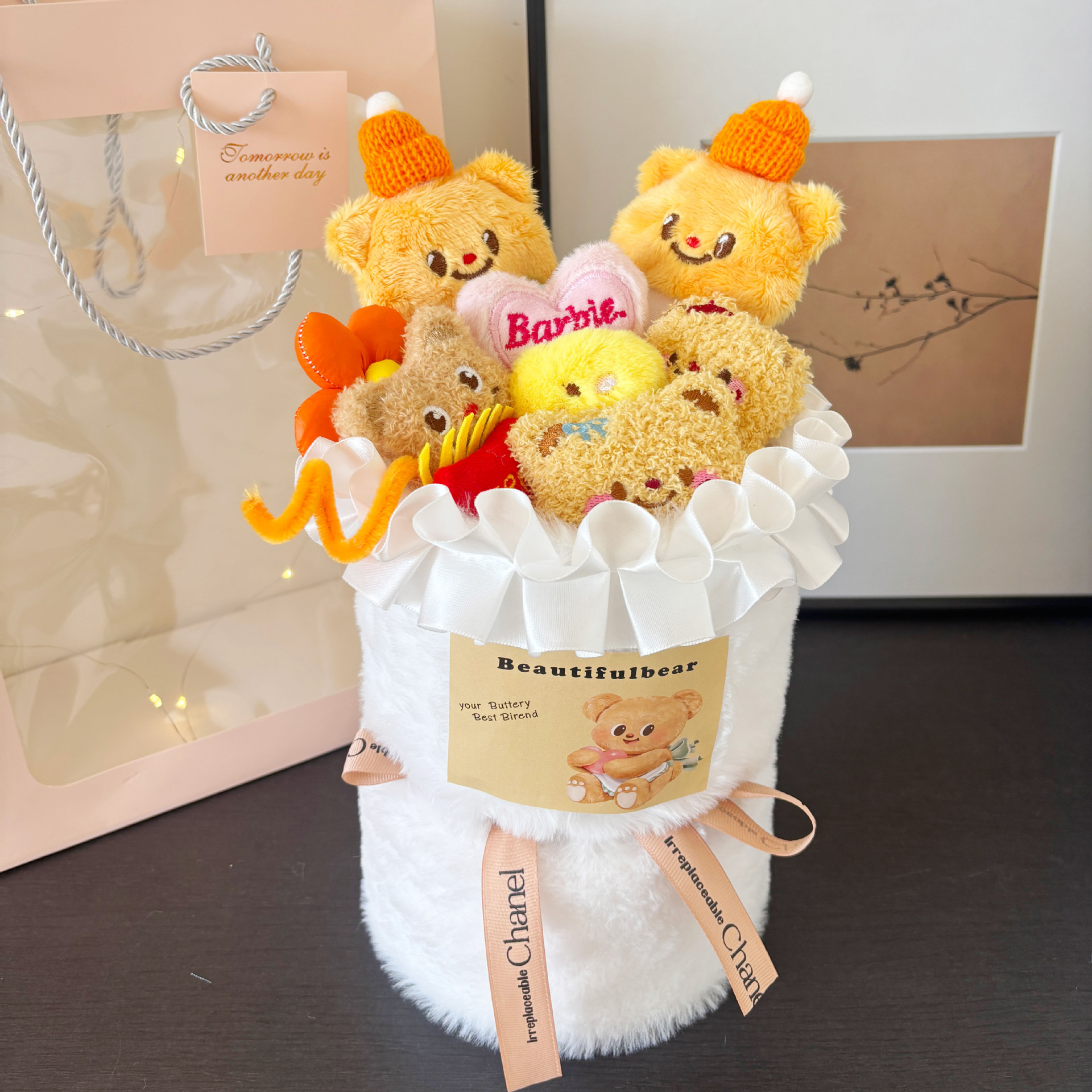 Regalo de Cumpleaños para el Día del Maestro, Temporada de Regreso a Clases, Ramo de Muñecas, Peluche de Kirby Strawberry Bear Kuromi Sanrio