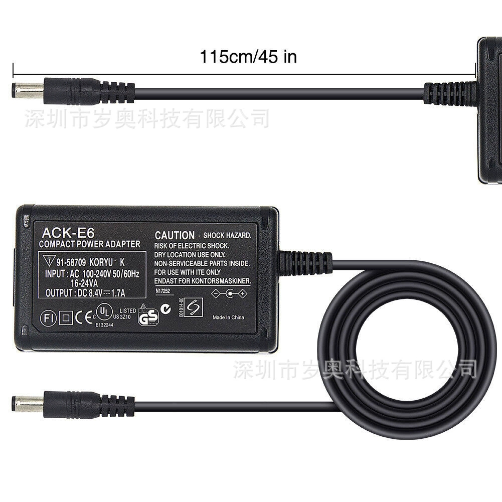 Подходит для внешнего адаптера питания Canon 5D2 7D 6D 60D SLR ACK-E6 разъем постоянного тока