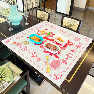 Disposable Placemat Take-out Small Tablecloth Thickened Waterproof and Oil-proof Catering Hot Pot Crayfish Barbecue Tub Tablecloth