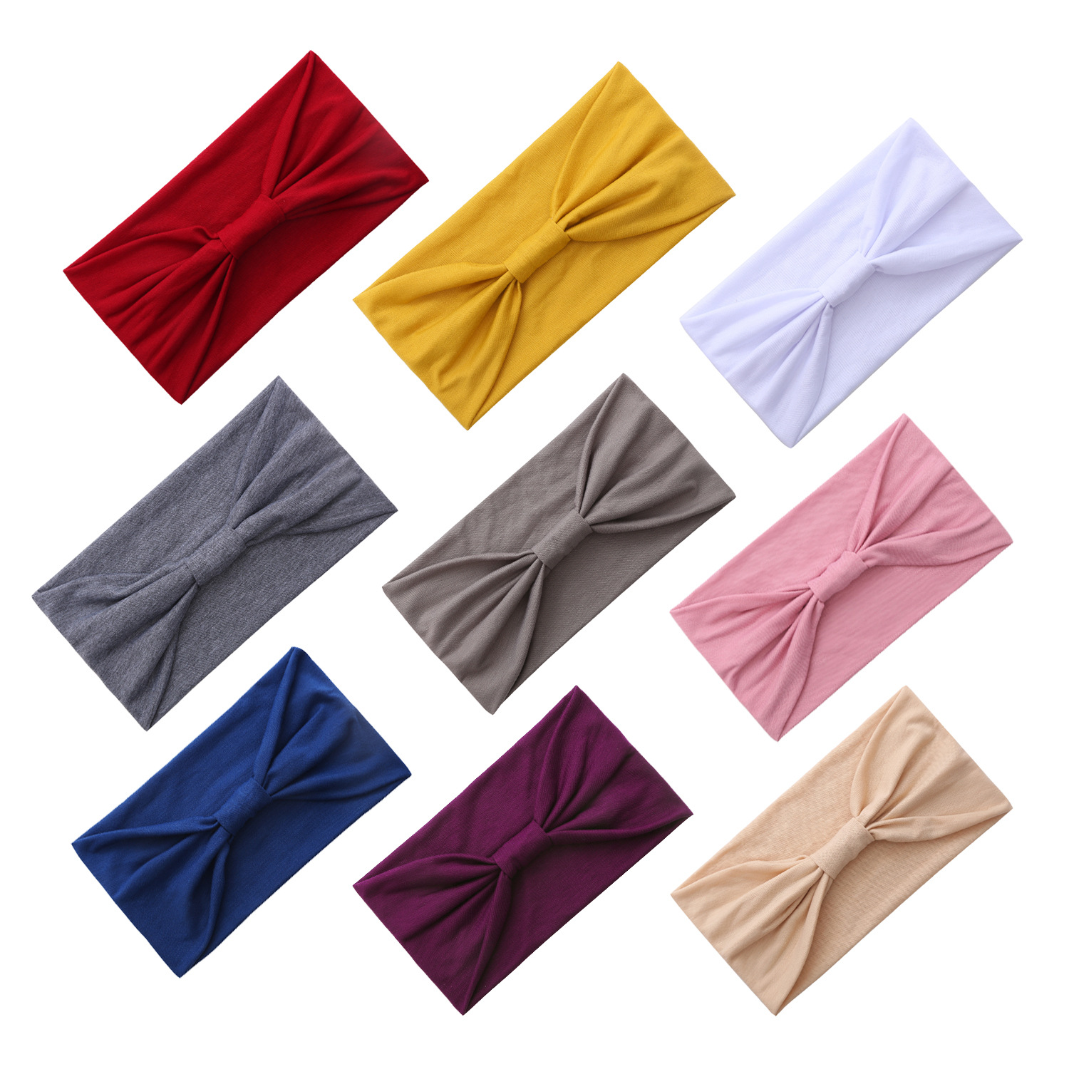 Fashion Solid Color Cloth Pleated Hair Band display picture 4