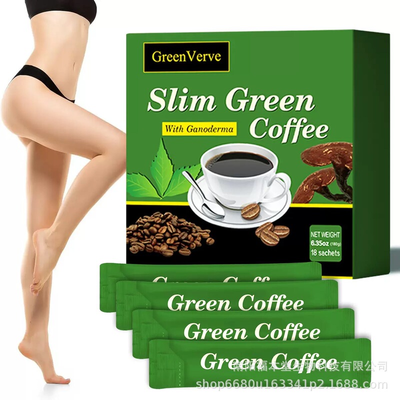 Cross-Border Slim Green Coffee Ganoderma Weight Loss Coffee Black Coffee