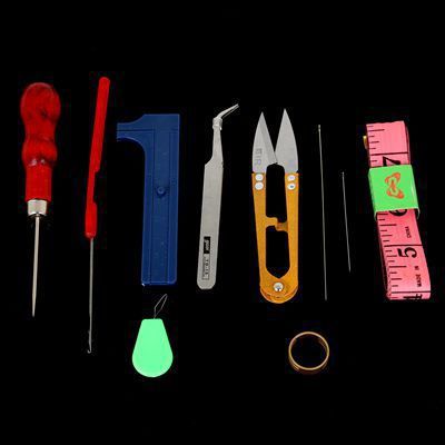 Diy手作り小物道具セットペンチ接着剤収納ケース尖口ペンチはさみ針銅リング|undefined