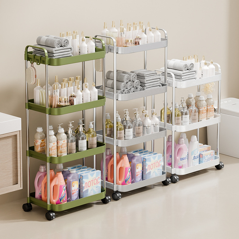 Bathroom Floor Rack Toilet Bath Restroom Bathroom Kitchen Storage Rack Cart Rack