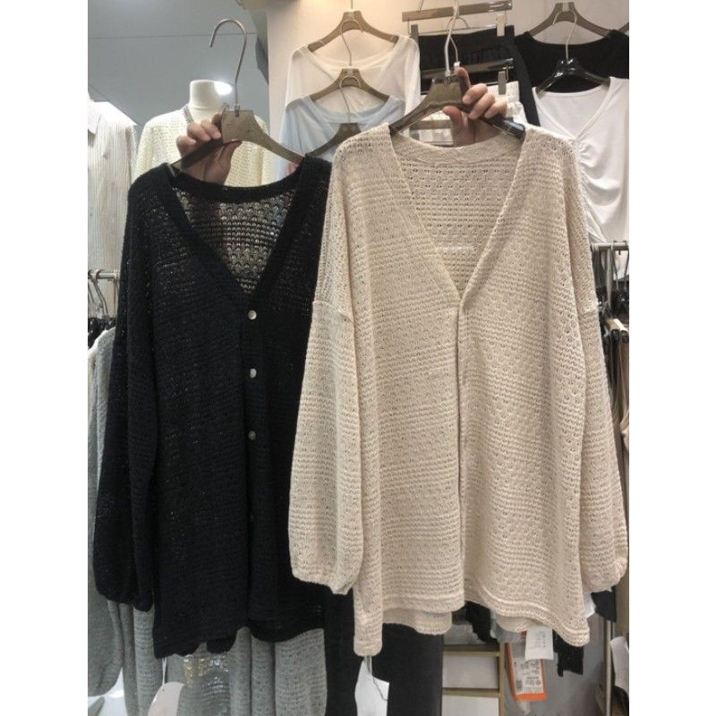Spring and Autumn Dress plus size 300 Jin Fat Sister Loose Slim V-Neck Long Sleeve Knitted Cardigan Long Sweater Coat Women