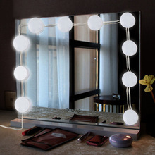 亞馬遜觸摸鏡前燈泡LED家用卧室鏡子燈鏡櫃專用簡約免打孔化妝燈