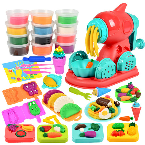 Set of Clay Modeling Tools and Molds for Kids: Polymer Clay Pasta Machine, Sculpting Tools, and Starter Kit for Girls, Perfect for Kindergarten and Playtime