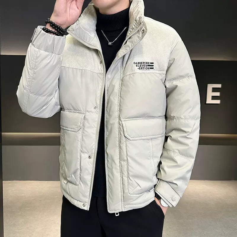 立领跨境直播潮牌羽绒服可二开保暖休闲工装面包服外套