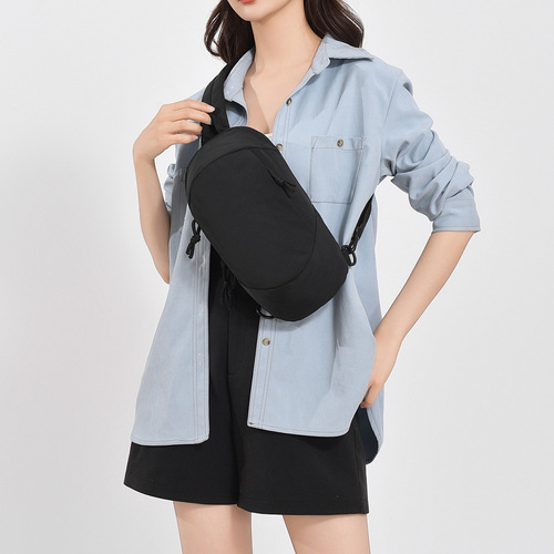 Unisex Lightweight Outdoor Crossbody Bag Shoulder Bag Fashion Simple Anti-Magnetic Trendy Solid Color Versatile Chest Bag