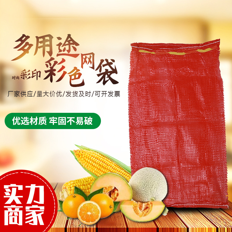 红色加密小号家禽网袋 装桔子橙子使用网兜 塑料编织网眼袋