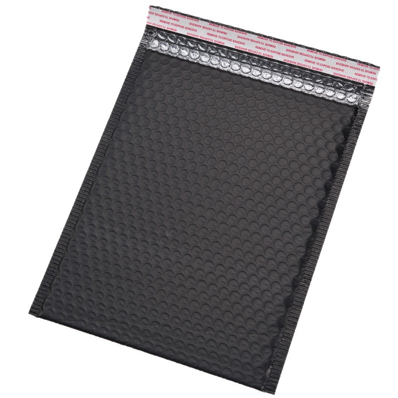 Bolsa de burbujas de película coextruida negra mate, engrosada, impermeable, para embalaje de ropa, suministro al por mayor