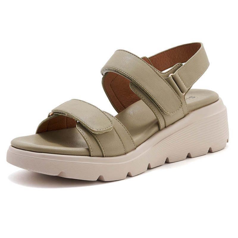 950-5 Nuevas sandalias de suela gruesa de 2025 ligeras antideslizantes cómodas zapatos deportivos casuales Velcro para mujeres un cabello