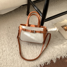 手提包包女式2025新款潮时尚复古日常感单肩包上班通勤斜挎方包