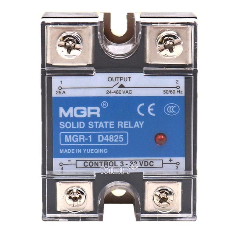 美格尔固态继电器MGRSSR-40DA单相模块2直流24v控交流220v直流控