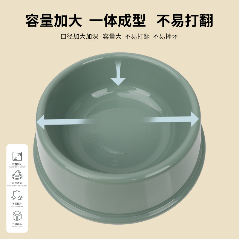 Tazón para mascotas tazón de comida para perros juego de comida para gatos para perros tazón de plástico anti-Flip tazón redondo tazón de comida para mascotas