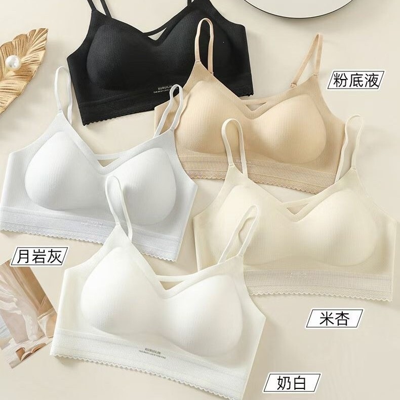 Anzhisha 6301 New Deep V Fashion Lingerie with Rhombus Straps, Fully Fixed Teardrop Cup, Beautiful Bust-Enhancing Strap Bra for Women