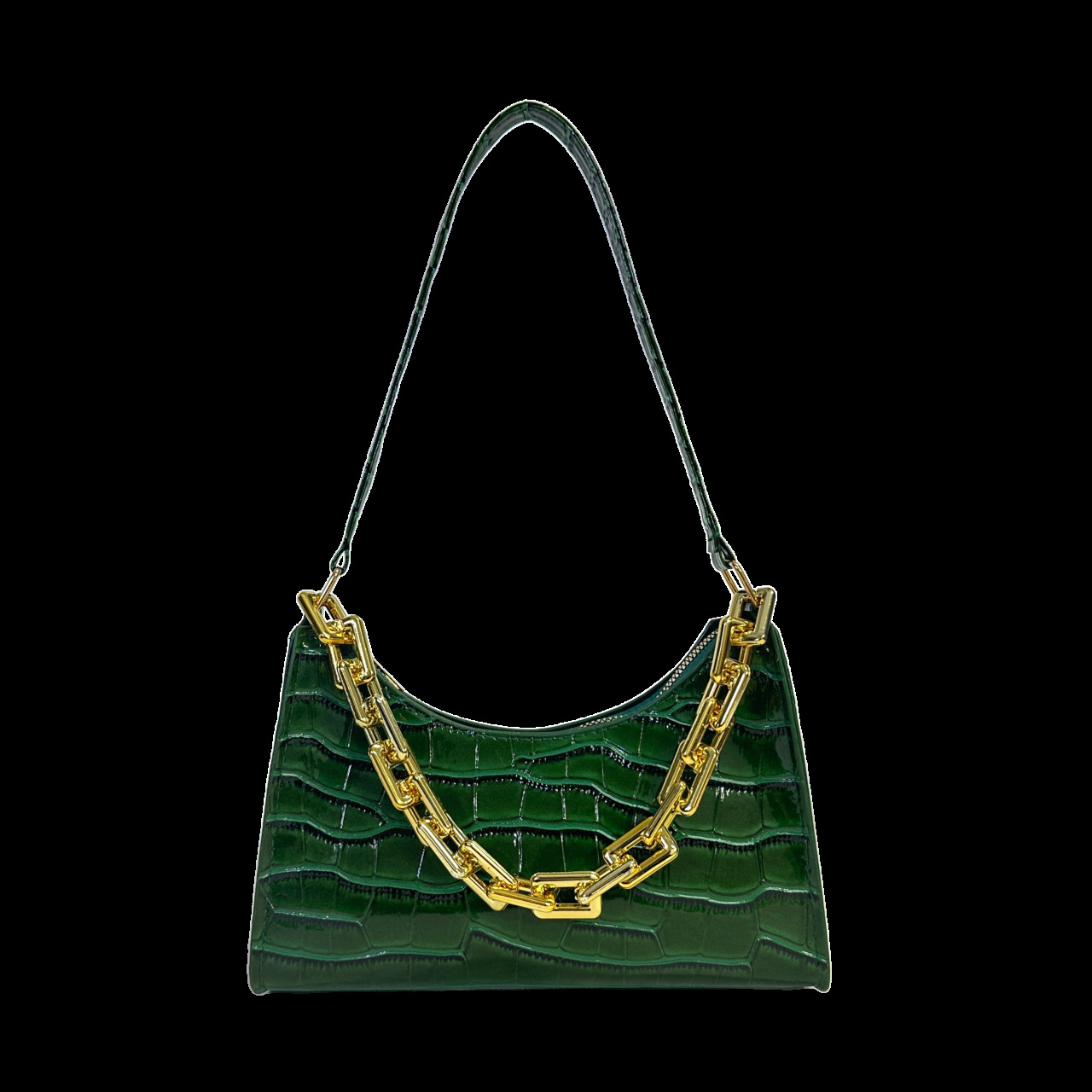 Bolso de axila con patrón de cocodrilo 2025 nuevo bolso de comercio exterior del sudeste asiático bolso de cercanías bolso de hombro de todo fósforo de moda femenina