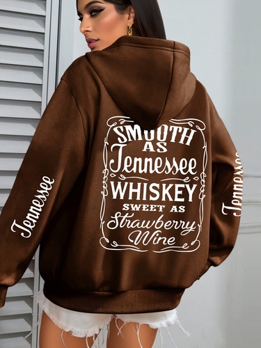 Oxford letter print hooded sweatshirt, casual long-sleeved hooded sweatshirt with pockets, suitable for winter and autumn.