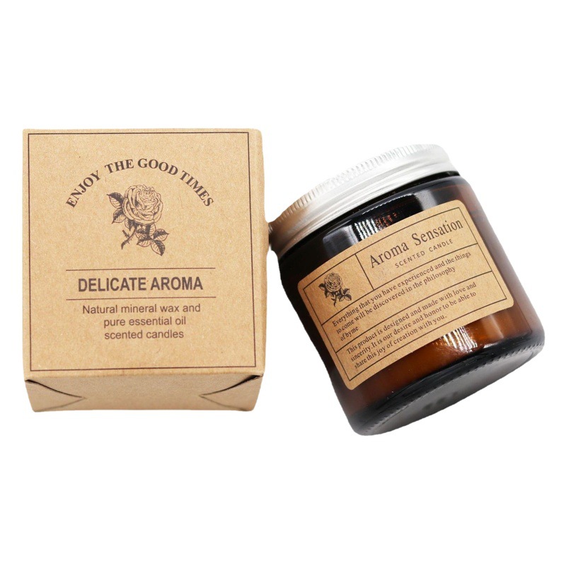 Hogar interior libre de humo aromaterapia vela DIY al por mayor fragancia planta aceite esencial vela con mano regalo vidrio