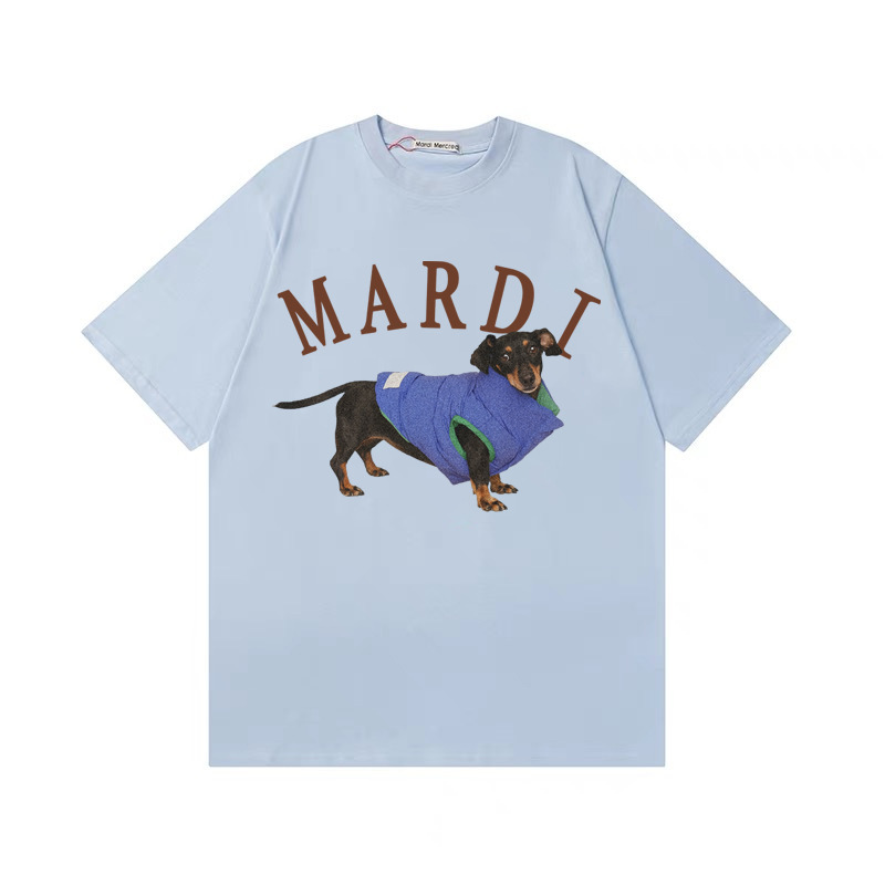外国貿易韓国Mardi半袖女性ソーセージ犬プリント金高銀同金jennieゆるい純綿重ポンドtシャツ|undefined