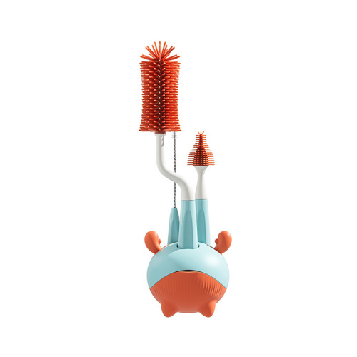 Baby Bottle Cleaning Brush Set with Bottle Rack, Straw and Nipple Brush for Newborns