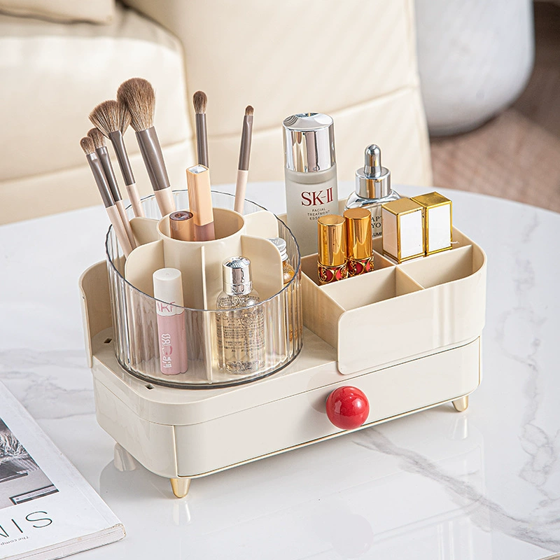 Cream storage box, dressing table, rotating pens holder for boxes, high-quality style