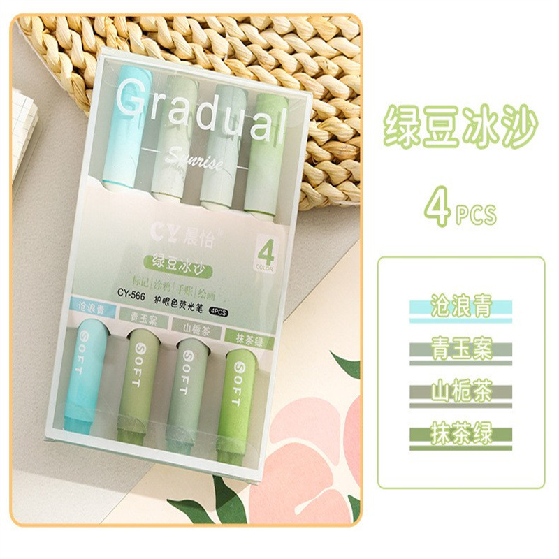 Rotulador degradado de alta calidad en rojo coral, rotulador amigable con la vista para que los estudiantes realicen marcas de énfasis y dibujos, rotulador de gran capacidad para agendas.