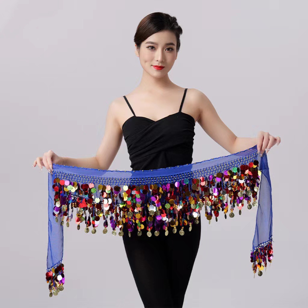 Danza del vientre cadena de cintura esquinilla de color gong moneda toallas de cintura falda de baile espectáculo brazo toallas de cintura ejercicio festivo toallas de cadera