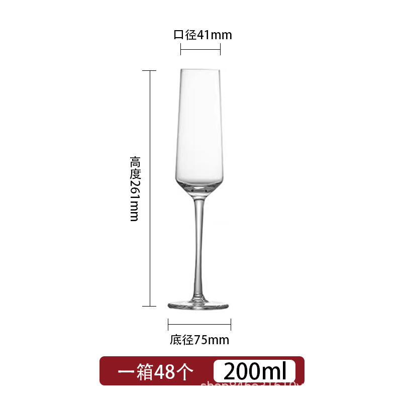 Tazas de vidrio de vino alto pie casero de lujo ligero tazas de vidrio de pie negro tazas de vino de borgoña