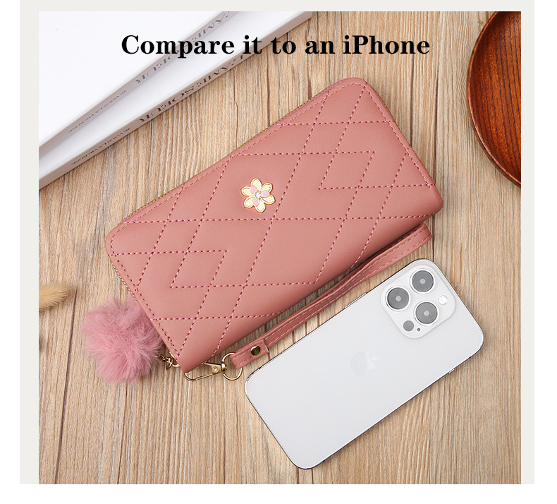 Sac à cartes Portable Simple et Long pour femmes, grande capacité, zéro portefeuille, étui Mobile adapté, nouvelle collection 2023_voghion.com