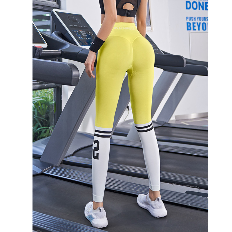 seamless Tight fitting Paige Yoga Pants honey peach Hip Fitness pants run Mosaic motion trousers Exorcism