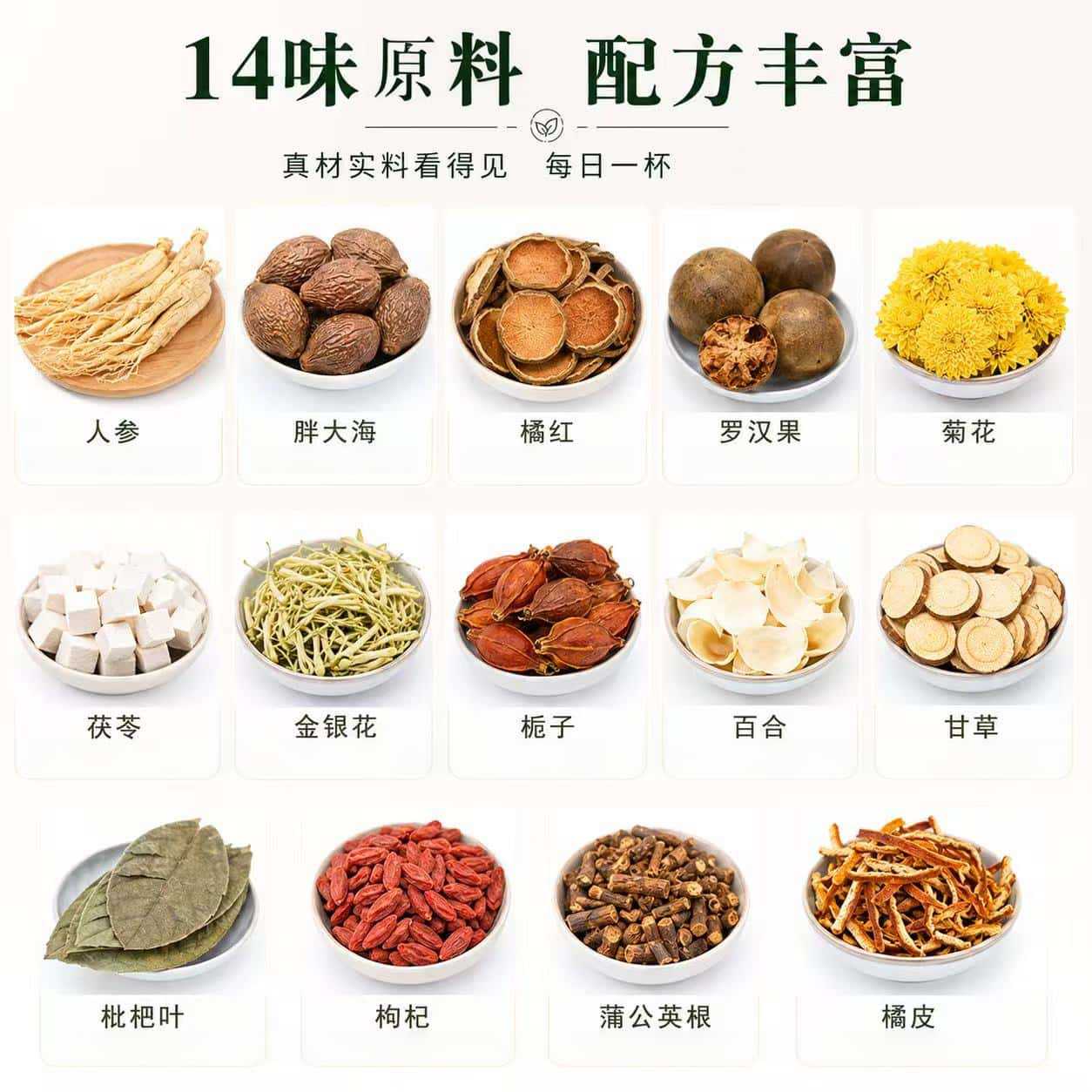 Tangerine Red Ginseng Chrysanthemum Tea 330g Mini Cans Daily Herbal Flower Tea with Honeysuckle Poria Goji Lily Licorice in use
