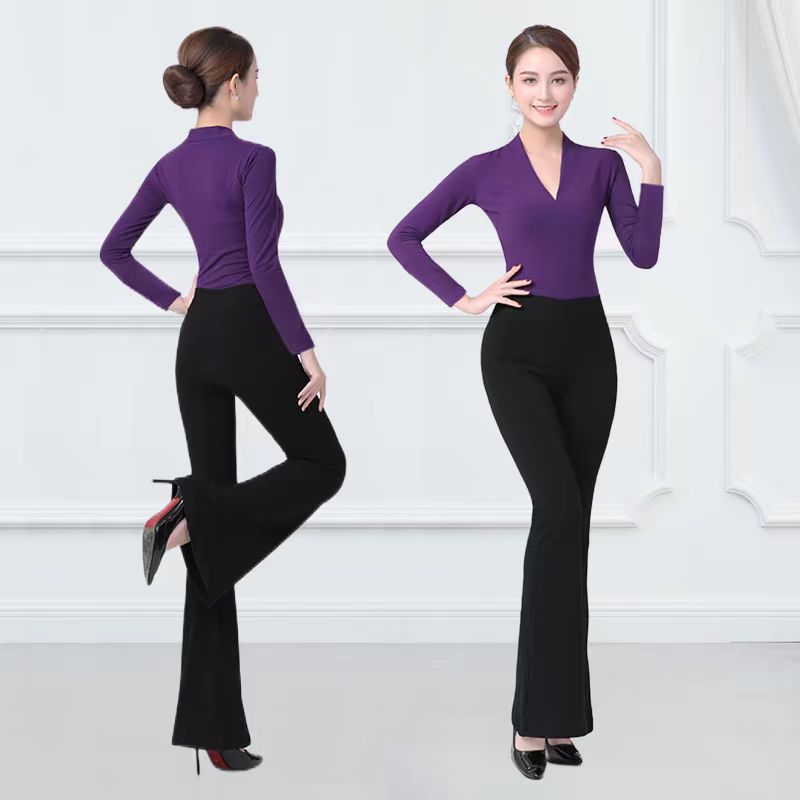 春夏形体礼仪训练服装女形体套装高端身所导师舞蹈练功服黑色上衣